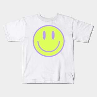 Smiley Face in Green Kids T-Shirt